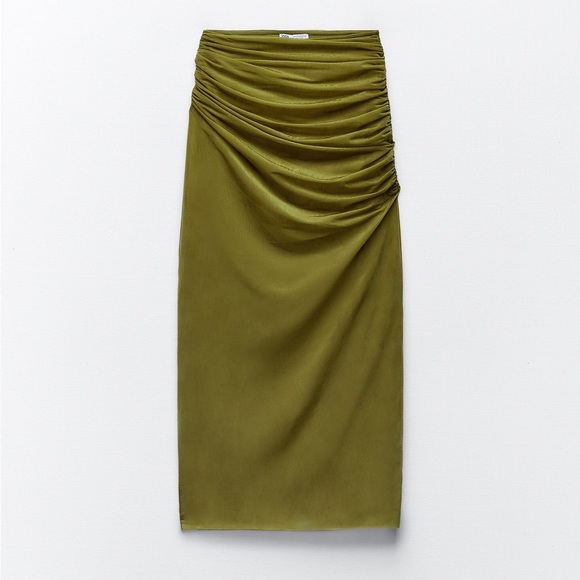 ZARA Ruched Tulle Skirt - Picture 3 of 10